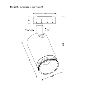 TR1026 Trivers 1w 2w 3w 7w CRI90 mini projecteur sur rail à led pour armoire vitrine affichage étagères en verre - Product Image 2