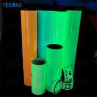 Tira de Vinilo PVC Reflectante Fotoluminiscente de 12H, Panel Autoadhesivo, Juego de 5 Colores, Imprimible, para Salidas de Emergencia, Escaleras, Pasillos, Nocturno