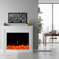 Cheminée électrique encastrable en métal Colsonn, effet de flamme 3D réaliste, commande par application à distance, thermostat réglable, classe énergétique