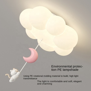 Cartone animato nuvole lampada da soffitto per camera da letto per <span class=keywords><strong>bambini</strong></span> Full Spectrum LED intelligente protezione degli occhi per soggiorno decorazione lampadario - Product Image 3