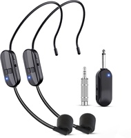 Microphone à condensateur sans fil 2,4 GHz avec connecteur XLR pour l'enseignement en église, les réunions et les systèmes d'amplification