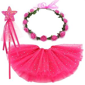 Ensemble de 3 pièces pour fête d'Halloween : Robe tutu pour enfants et bébés, ailes de chauve-souris, baguette magique, tenues de fête d'Halloween, jupes noires pour filles - Product Image 5