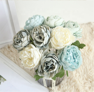 ดอกกุหลาบเทียมยางสัมผัสเหมือนจริงดอกกุหลาบประดิษฐ์ดอกไม้สำหรับตกแต่งงานแต่งงาน - Product Image 3