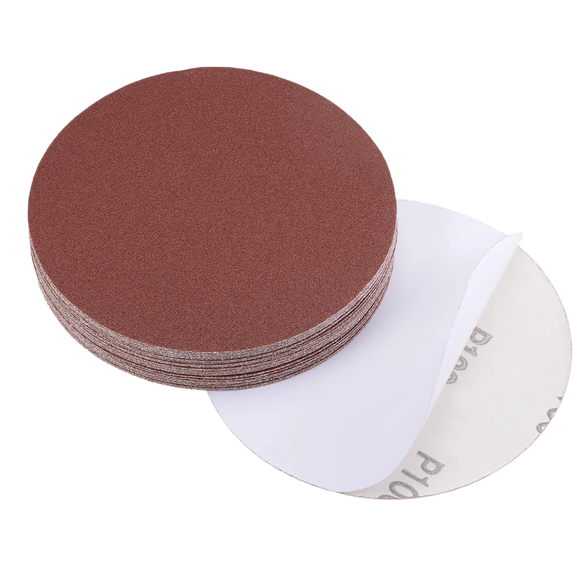 GLORY-Herramientas abrasivas, disco de lija autoadhesivo de óxido de aluminio de color rojo, disco de lijado PSA