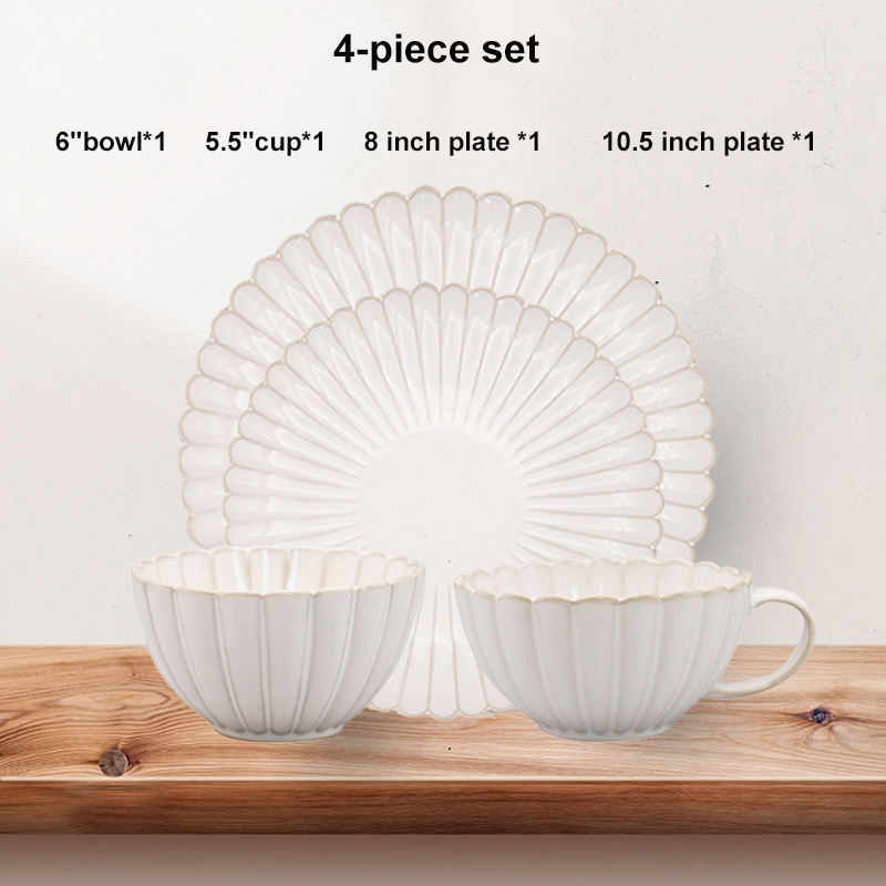 4-piece set-White