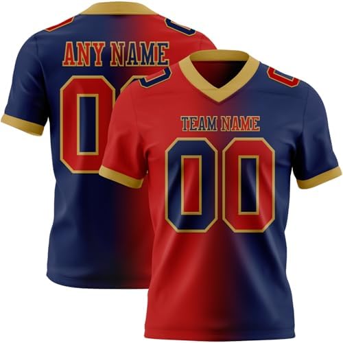Faded-navy Blue and Red
