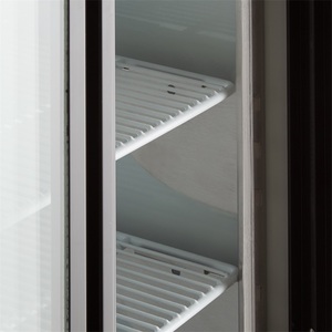 <span class=keywords><strong>Vitrine</strong></span> commerciale d'épicerie <span class=keywords><strong>réfrigérée</strong></span> de réfrigérateur d'affichage de gâteau en verre incurvé noir de 48 pouces - Product Image 6