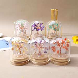 Vente en gros : Bouteilles à vœux en <span class=keywords><strong>pierre</strong></span> concassée avec arbre de la fortune en cristal naturel, artisanat en cristal, cadeaux de décoration intérieure - Product Image 5