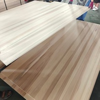 Panneau en bois de peuplier massif, surface propre, prêt à la pose DIY, avec coloration naturelle.