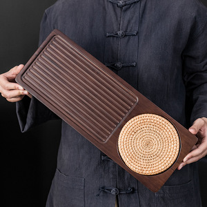 Plateau de service en bambou Ogishido, rectangulaire, style japonais, pour thé, fruits, pain, hôtel, maison, bureau, design simple, qualité supérieure - Product Image 2