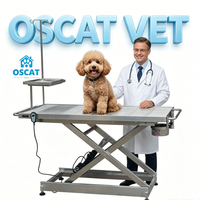 Table d'opération vétérinaire OSCAT en acier inoxydable, réglable en hauteur, pour clinique vétérinaire et hôpital animalier