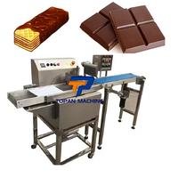 Machine à enrober, ligne de glaçage pour gaufrettes, biscuits, chocolat, noix, enrobeuse de biscuits pour les snacks et les gâteaux de vente au détail