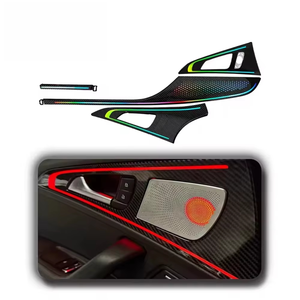 Éclairage d'ambiance intérieur 64 couleurs pour <span class=keywords><strong>Audi</strong></span> <span class=keywords><strong>A6</strong></span> C7 6 RS6 2012 - 2018, accessoires d'éclairage LED pour voiture, haut-parleur symphonique pour mise à niveau automobile - Product Image 1