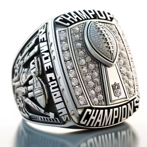 Anneaux de championnat de basket-ball Raider Kobe Bryant personnalisés <span class=keywords><strong>Milwaukee</strong></span> Bucks <span class=keywords><strong>Lakers</strong></span> Drapeau Football Anneaux en alliage Asscher Cut Diamond - Product Image 2