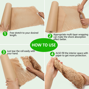 Giấy thủ công tái chế, giấy kraft, giấy gói tổ ong sinh học bảo vệ - Product Image 4