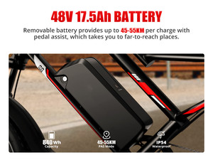 2000W 1000W điện dài phạm vi 48V Xe đạp điện với kép duy nhất phía sau trung tâm động cơ & xuống ống pin lithium phổ biến chúng tôi EU tự làm - Product Image 5