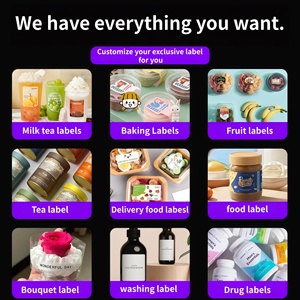 Custom Waterproof UV Printing Digital Printing Takeout Food Packaging Labels Roll <b>Logo</b> <b>Stickers</b> for Restaurant Takeawa - Product Image 3