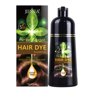 OEM Ginseng Jengibre Marrón Oscuro Color Marrón Oscuro Marcas Herbal Black Brown Hair Dye Shampoo - Product Image 1