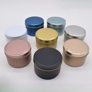 High Quality 65*45mm Tin Container Custom Small Tinplate Candle Jar 8 Colors Gift Craft Package Screen Print