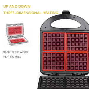 Máquina Eléctrica Personalizada para Hacer Mini Waffles Belgas de Burbujas, 4 Porciones, para Uso Doméstico - Product Image 3