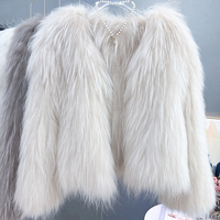 Veste en fourrure de raton laveur tissée pour femme, automne-hiver, tricotée à la main, en fourrure véritable, peluche