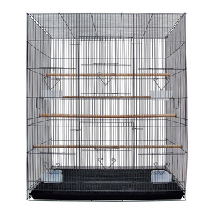 <span class=keywords><strong>Cage</strong></span> pour oiseaux détachable de grande taille 76*45*90cm, design multi-boîtes à nourriture, pour perroquets, canaris et autres oiseaux de compagnie - Product Image 3