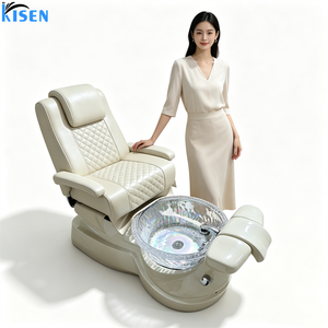 เก้าอี้นวดทำเล็บเท้าไฟฟ้า KISEN 2026 Pu Salon Station Furniture รุ่นทันสมัยหรูหราสำหรับทำเล็บมือและเล็บเท้า พร้อมอ่างแช่เท้า - Product Image 6