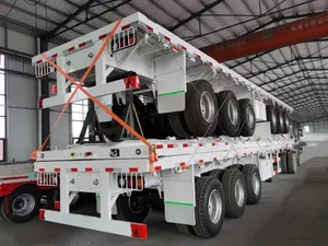 Customer Customization Multi Axle 40 Ft Container Transport Flatbed Semi Trailer Cargo Container Trailers For Sale