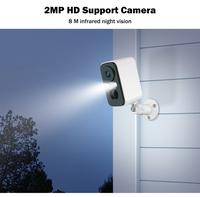 Caméra de sécurité sans fil, caméra extérieure alimentée par batterie, caméra Wifi, caméras de surveillance pour système de sécurité domestique