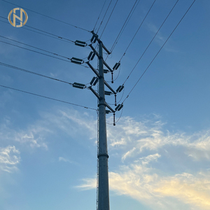 Poteau électrique en acier galvanisé pour la distribution d'énergie, équipement de distribution électrique - Product Image 4