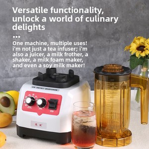 1200W Kommerzieller Eiscrusher Smoothie-Mixer Entsafter 1,2L Edelstahl 304 Variable Geschwindigkeit Hochgeschwindigkeits-Wandbrecher für Milchtee - Product Image 4