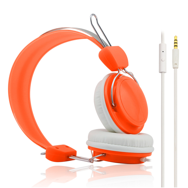Dairle Multi Color Foldable Wired Ear Headphones 3.5mm Stereo 40mm Driver Lightweight Comfort Kids Headset Private Mold for