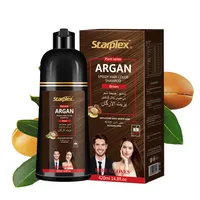 Starplex-champú para tinte de cabello, 420ml, marca privada, Color gris, argán, rápido, marrón