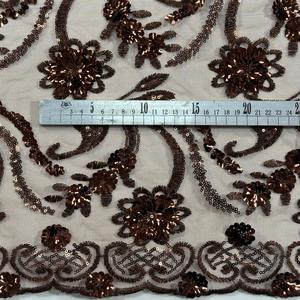 בד תחרה אפריקאי בעיצוב חדשני לשנת <span class=keywords><strong>2026</strong></span>, בד רשת נמתח, טול רקום, לבגדי מסיבות - Product Image 4