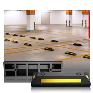 ガレージカーストッパー用の新しいベベルポジショナーゴム製パーキングカーブゴムホイールストッパー - Product Image 1