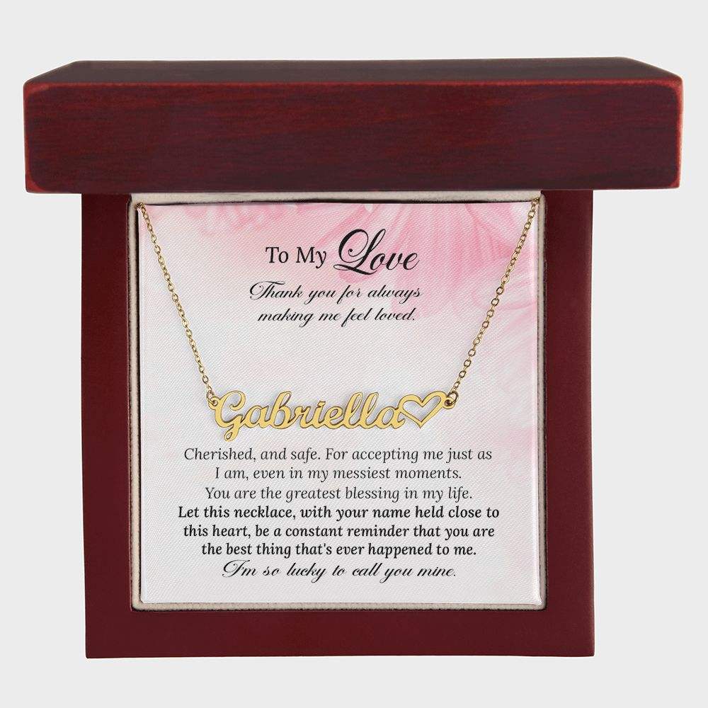 Gold Necklace + Card Gift Box LED