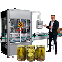 Machine de remplissage et d'emballage automatique facile à utiliser pour cornichons, olives, concombres, cornichons de persil, et marmelade en bouteille