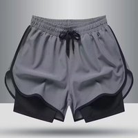 Shorts Hommes Deux Pièces Simulé Été Course Gym Basketball Musculation Séchage Rapide Respirant Jogging