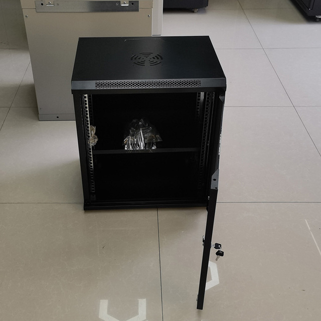 19 Inch 12U Steel Wall Mount Rack, Wall Hanging Network Server Cabinet for Computer Room Use