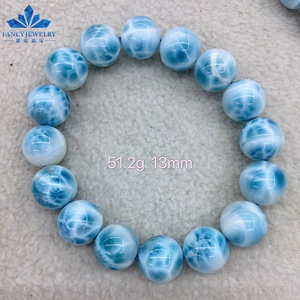 High Quality Big Size Natural <strong>Larimar</strong> Beads 10mm 11mm 12mm 13mm 14mm 15mm 16mm 17mm 18mm 20mm <strong>Bracelet</strong> for <strong>Jewelry</strong> Making - Product Image 2