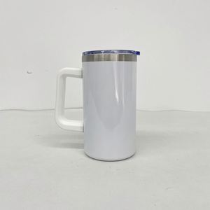 แก้วกาแฟเก็บความร้อนแบบมีหูจับถอดได้ สีขาว ขนาด 20 ออนซ์ สำหรับพิมพ์ลายแบบซับลิเมชั่น รุ่น New Style USA Warehouse Macaroon - Product Image 4