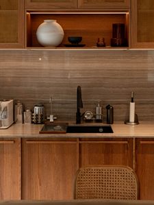 American Sammys Hotel Mdf <b>Sideboard</b> Cabinet Wall Storage Modern Nordic Design Kitchen Island Units with Extendable Dining Table - Product Image 6