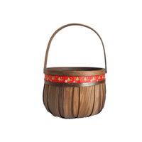 TF- GB11 Gros en bois décoratif Noël nouveau bébé bambou tissé garniture emballage panier pour tissé en vrac boîte Cadeau panier