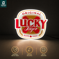 Boîte à lumière murale personnalisée, plaque lumineuse avec logo, enseigne murale promotionnelle pour la bière, pour bar et magasin d'alcool, pour la promotion de la marque
