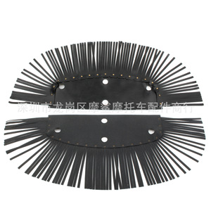 Cubierta para reposapiés de motocicleta Moshark con borlas de cuero negras para Harley Davidson Honda Suzuki Glide - Product Image 4