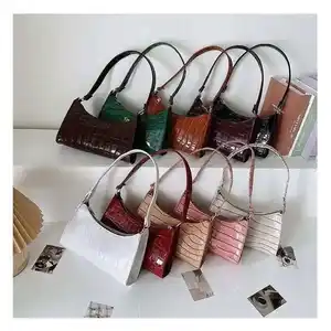 Crocodile Pattern PU Leather Handbags Female Shoulder Bag Fashion Women Tote Small Clutch Ladies Armpit Bag