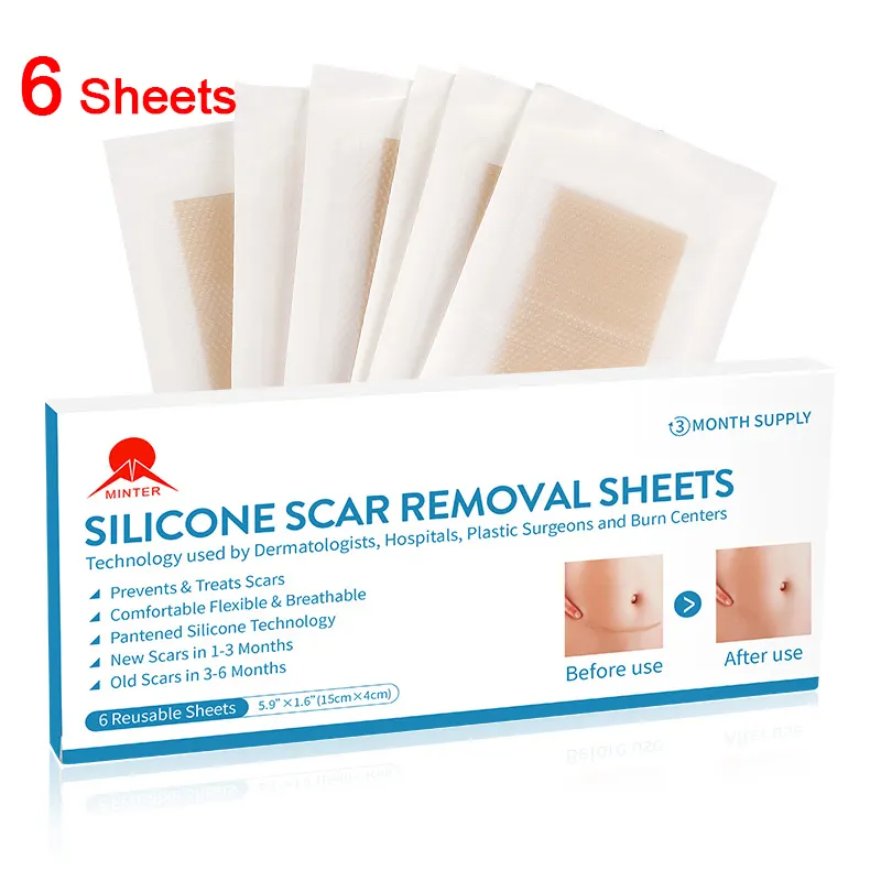 Adesivo de silicone reutilizável para acne, fita para remoção de acne e terapia de reabilitação da pele 4*15cm