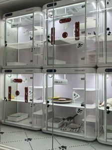 Cápsula Espacial Inteligente para Gatos, Jaula Multifuncional de 2 Niveles, Jaula de Crianza con Luces de <span class=keywords><strong>Tres</strong></span> Colores - Product Image 3