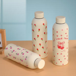 Heart-shaped Bow <b>Stainless</b> <b>Steel</b> Tumbler 800ml Double Wall Insulated <b>Water</b> <b>Bottle</b> For Travel Outdoor Home Office Use - Product Image 2