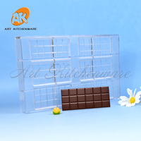 AK, venta al por mayor, PC, policarbonato, Dubai, molde de barra de Chocolate, bandeja de Chocolate caliente de plástico personalizada, molde de pastelería de dulces